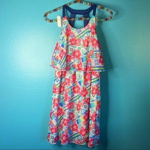 Paper Doll hibiscus floral dress